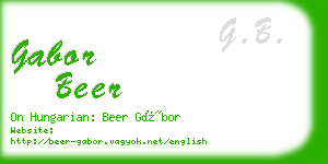 gabor beer business card